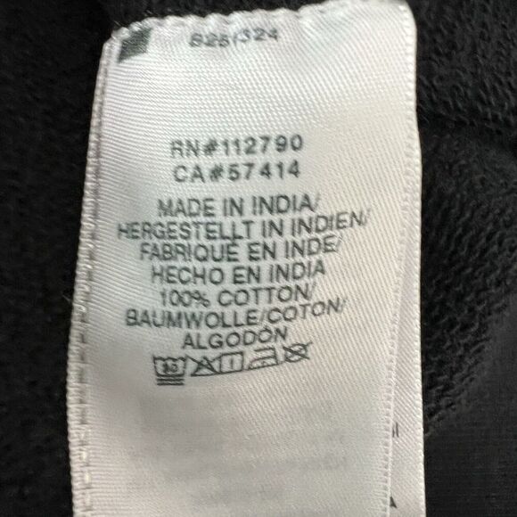 True Religion Hoodie Mens Small Black Gold Chain Spell Out Sleeves Full Zip - Picture 12 of 12